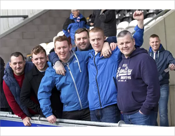 Rangers Fans in Action: A Passionate Display at St Mirren vs Rangers, Ladbrokes Championship