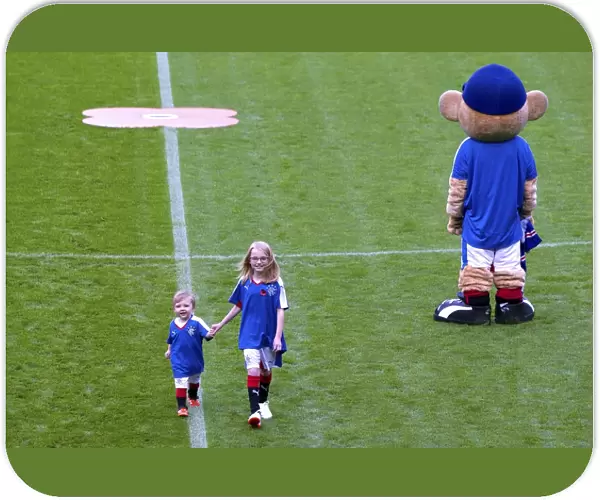 Rangers Mascots Celebrate Scottish Cup Victory at Ibrox Stadium (2003)