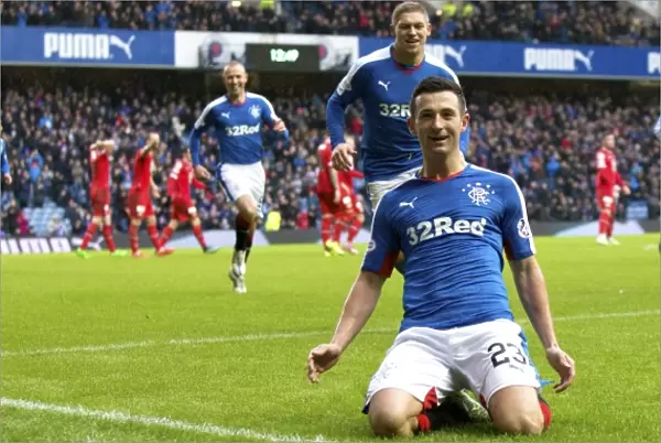Rangers Jason Holt Scores the Thrilling Winning Goal in the Petrofac Training Cup Semi-Final against St Mirren at Ibrox Stadium