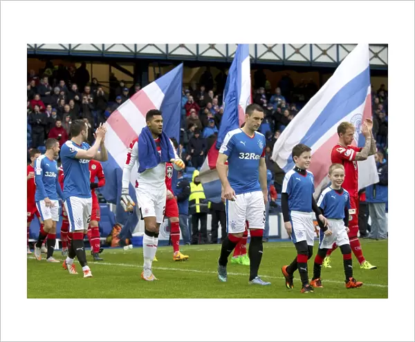 Rangers Football Club vs St Mirren - Petrofac Training Cup Semi-Final: Lee Wallace and Mascots at Ibrox Stadium