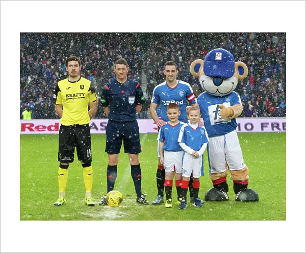 Rangers Football Club: Championship Victory - Lee Wallace and Mascots Celebrate at Ibrox Stadium