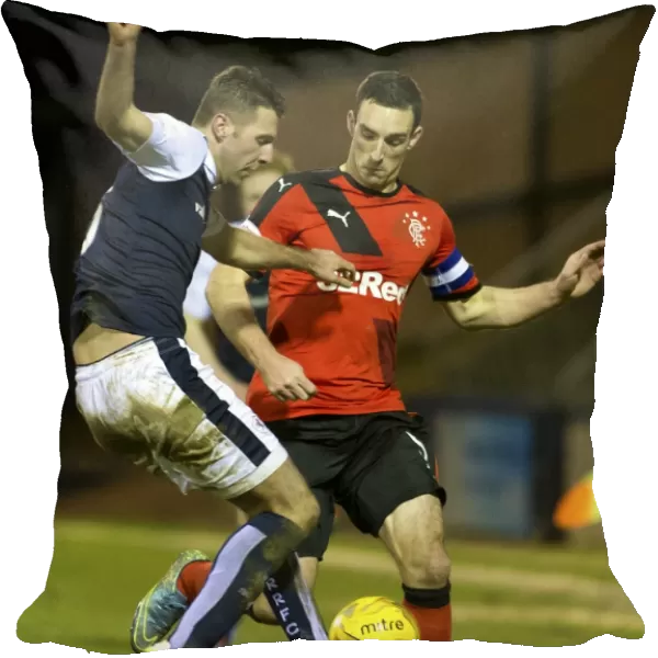 Rangers vs Raith Rovers: Intense Clash Between Lee Wallace and Lewis Toshney in Scottish Championship Soccer Match