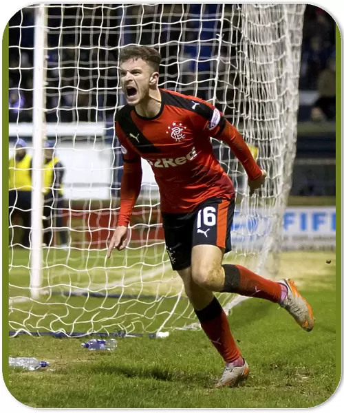 Rangers Andy Halliday: Celebrating a Goal in the Championship Clash against Raith Rovers at Starks Park (Scottish Cup Champions 2003)