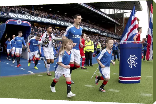 Rangers Football Club: Championship Victory Celebration - Lee Wallace and Mascots at Ibrox Stadium