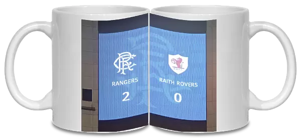 Rangers vs Raith Rovers: Ibrox Stadium - Ladbrokes Championship Match Scoreboard (Scottish Cup Champions 2003) - Rangers Lead