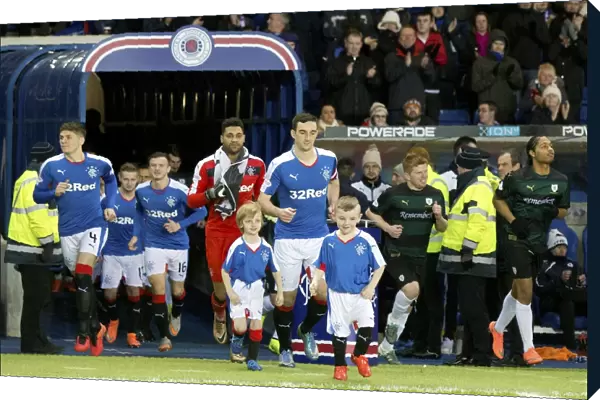 Rangers Football Club: Lee Wallace and Mascots Celebrate Scottish Cup Victory at Ibrox Stadium (2003)