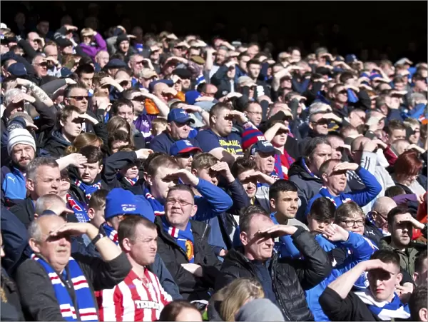 Rangers Football Club: A Sea of Fans Basking in Ibrox Stadium's Sunlight during the Scottish Cup Quarterfinals