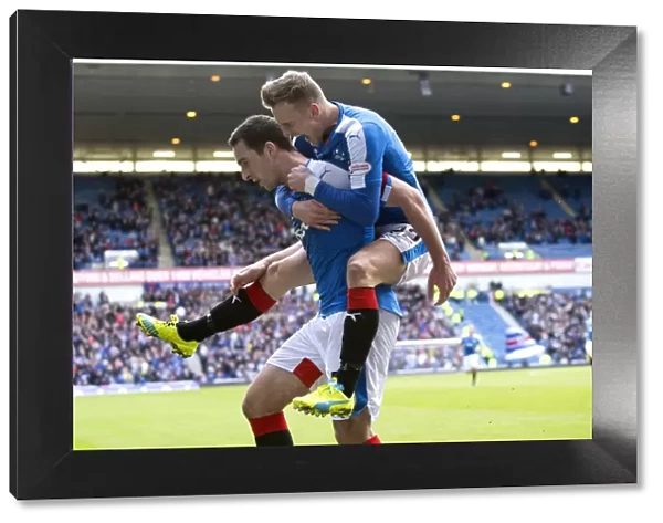Rangers: Wallace and Shiels Unforgettable Goal Celebration in Scottish Cup Quarterfinal at Ibrox Stadium