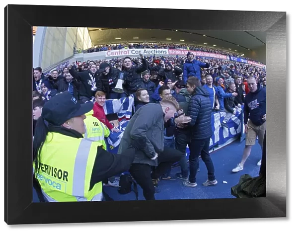 Rangers FC Fans Celebrate Scottish Cup Quarterfinal Victory at Ibrox Stadium (2003)