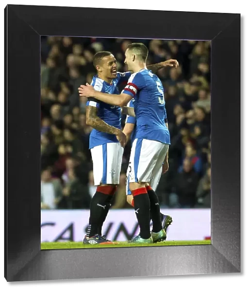 Rangers: Wallace and Tavernier Celebrate Championship Goal at Ibrox