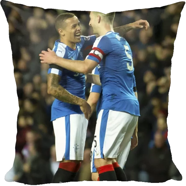 Rangers: Wallace and Tavernier Celebrate Championship Goal at Ibrox