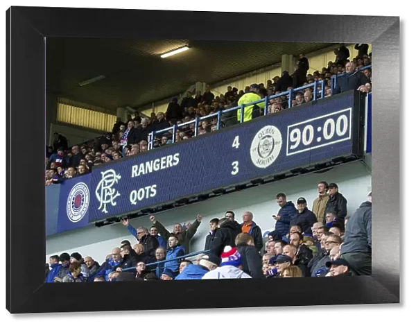 Rangers vs Queen of the South: Ibrox Stadium - Ladbrokes Championship Match Scoreboard (Scottish Cup Champions 2003) - Rangers Lead