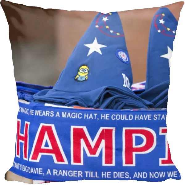 Champions Scarves and Magic Hats on Sale: Rangers Football Club Celebrates Scottish Cup Triumph at Ibrox Stadium (2003)