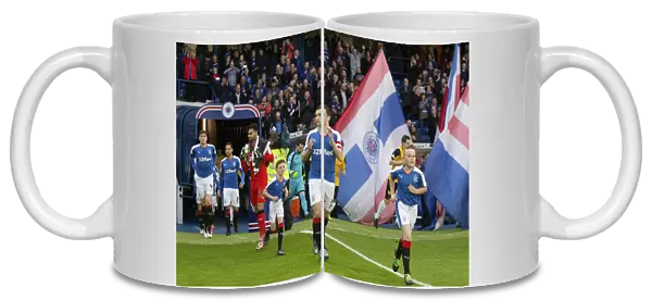 Rangers Football Club: Scottish Cup Victory - Lee Wallace and Mascots Celebrate at Ibrox Stadium (2003)