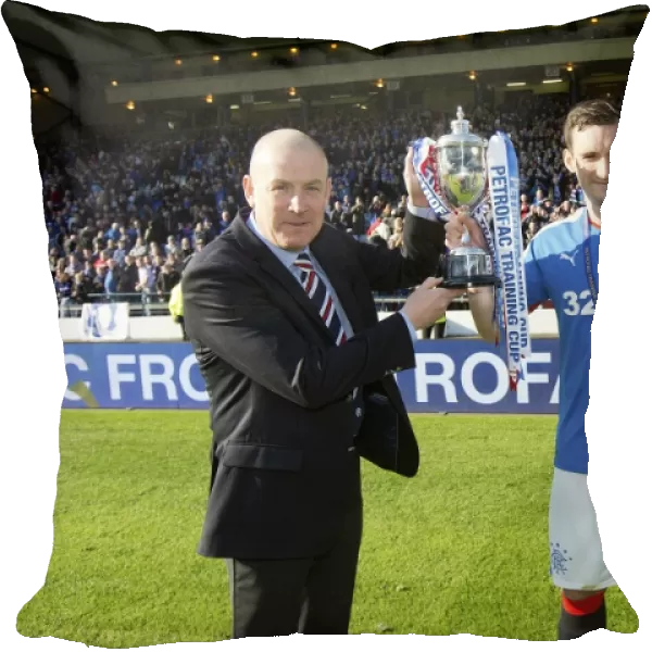 Rangers FC: Mark Warburton and Lee Wallace Celebrate Petrofac Training Cup Victory at Hampden Park (2003)