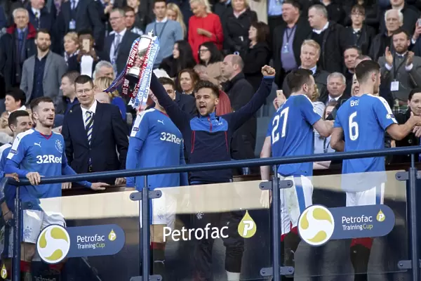 Rangers Football Club: Harry Forrester Celebrates Scottish Cup Victory with the Petrofac Training Cup at Hampden Park (2003)