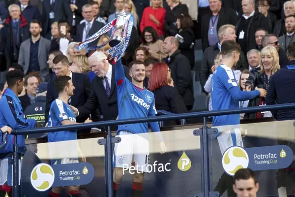 Rangers Football Club: Andy Halliday Celebrates Scottish Cup Victory with Petrofac Training Cup Lift at Hampden Park (2003)