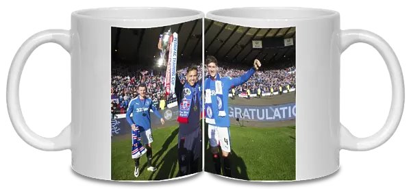 Rangers FC: Harry Forrester and Rob Kiernan Celebrate Petrofac Training Cup Victory at Hampden Park (2003)