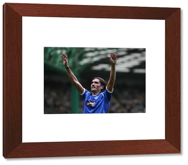Rangers Glory: Pedro Mendes Triumphant Moment after Scoring the Third Goal against Celtic (4-2)