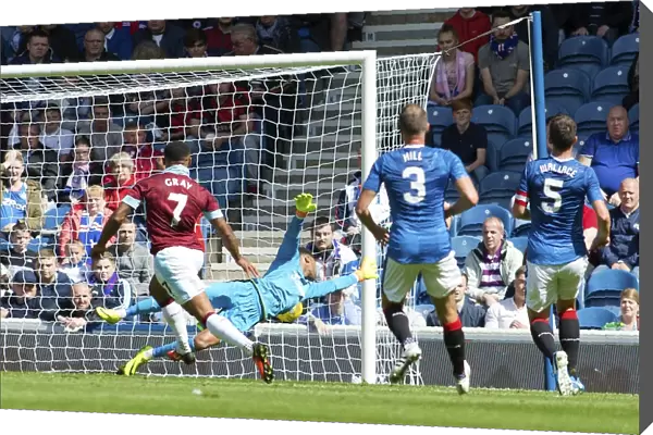 Andre Gray Scores His Second Penalty at Ibrox Stadium for Burnley