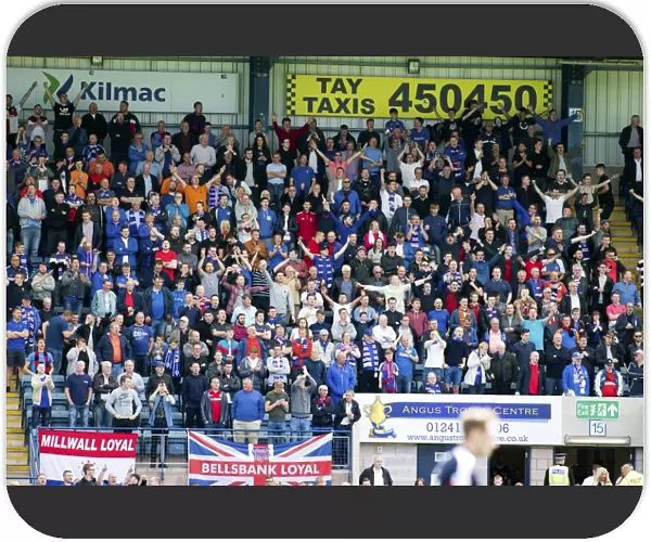 Rangers Fans Celebrate Scottish Premiership Victory at Dens Park: A Historic Moment Against Dundee, Scottish Cup Champions 2003