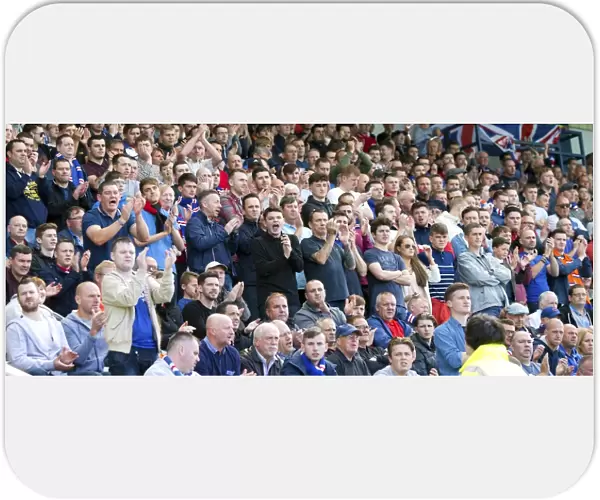 Rangers Fans Celebrate 2003 Scottish Cup Victory at Dens Park