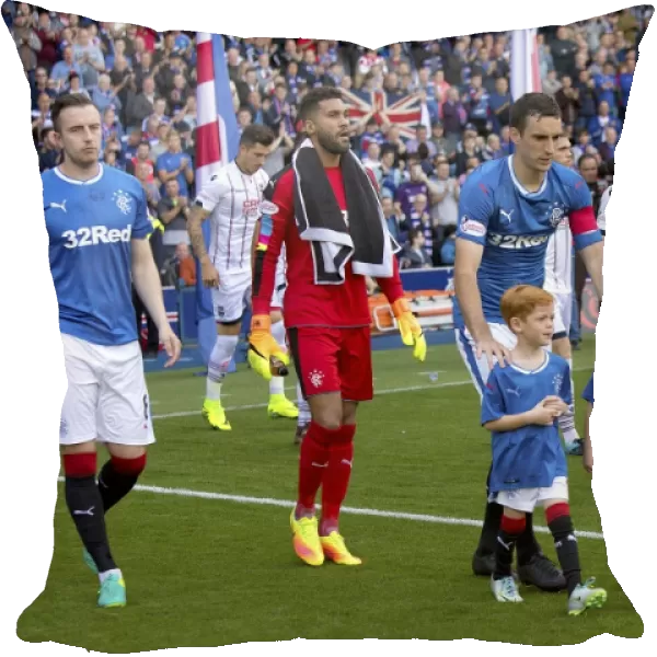 Lee Wallace Kicks Off Rangers Premiership Match at Ibrox Stadium: Scottish Cup Champion Leads the Team Out