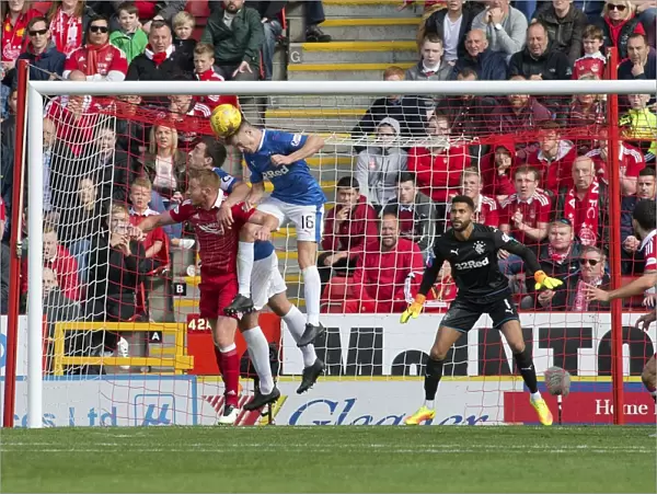 Rangers vs Aberdeen: Andy Halliday Clears Ball at Pittodrie Stadium