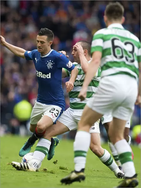 Scott Brown Stops Jason Holt: Rangers vs Celtic, Betfred Cup Semi-Final, Hampden Park