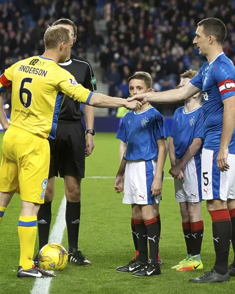 Rangers vs St Johnstone: Lee Wallace and Steven Anderson's Captain's Handshake at Ibrox Stadium