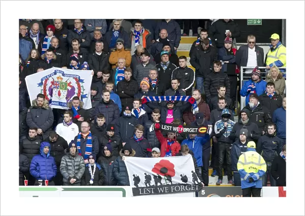 Rangers Fans Honor Remembrance Day during Scottish Cup Match at Ross County's Global Energy Assets Arena