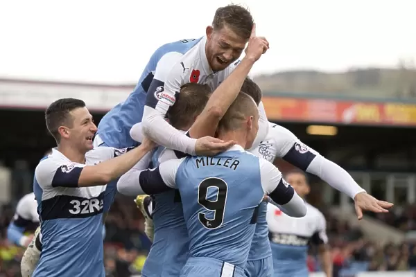 Rangers: Clint Hill Scores and Celebrates with Team Mates against Ross County - Ladbrokes Premiership Goal