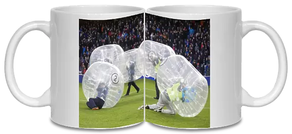Bubble Football at Halftime: A Fun Twist to Rangers vs Dundee Match at Ibrox Stadium, Scottish Premiership