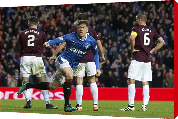 Thrilling Goal: Rob Kiernan Scores for Rangers in Scottish Premiership at Ibrox Stadium vs. Heart of Midlothian