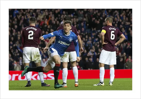 Thrilling Goal: Rob Kiernan Scores for Rangers in Scottish Premiership at Ibrox Stadium vs. Heart of Midlothian