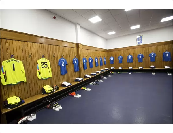 Rangers Football Club: Gearing Up for the Battle in the Ibrox Home Dressing Room - Ladbrokes Premiership: Rangers vs Celtic (Scottish Cup Champions 2003)