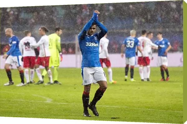 Rangers Harry Forrester Salutes Adoring Fans at Red Bull Arena: A Triumphant Moment for the Scottish Cup Champions