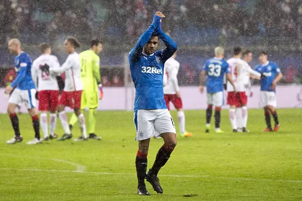 Rangers Harry Forrester Salutes Adoring Fans at Red Bull Arena: A Triumphant Moment for the Scottish Cup Champions