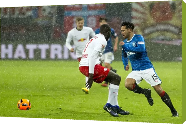 Rangers FC's Harry Forrester in Action at Red Bull Arena Against RB Leipzig