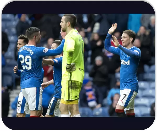 Rangers Double Strike: Garner and O'Halloran Celebrate Scottish Cup Quarterfinal Victory at Ibrox Stadium