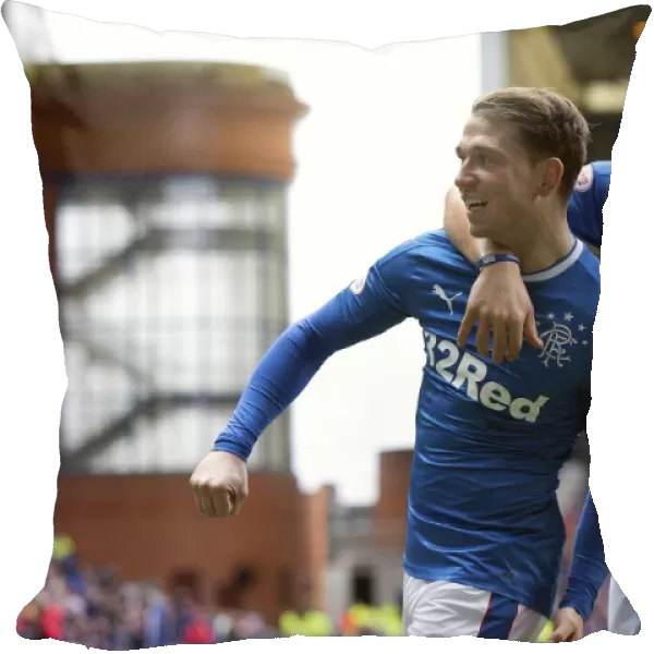 Unstoppable Rangers Duo: Garner and Waghorn's Euphoric Scottish Cup Quarterfinal Goal Celebration at Ibrox