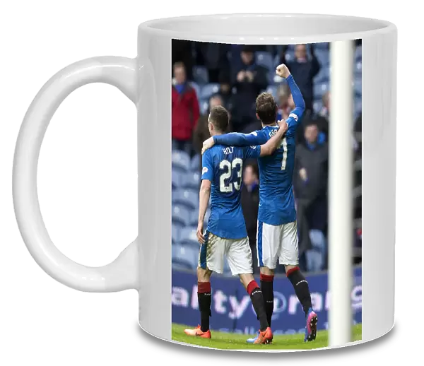 Rangers Double Delight: Joe Garner and Jason Holt Celebrate Stunning Scottish Cup Quarterfinal Goals at Ibrox Stadium