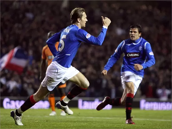Sasa Papac's Dramatic Equalizer: Rangers 3-3 Dundee United at Ibrox Stadium - Clydesdale Bank Scottish Premier League