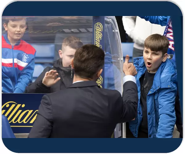 Rangers Manager Pedro Caixinha Greets Fans at Ibrox Stadium