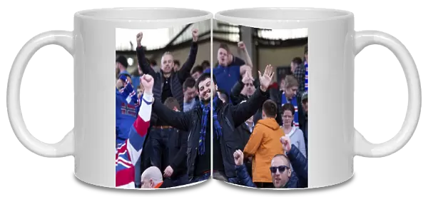 Rangers fans during the Ladbrokes Premiership match at Pittodrie Stadium, Aberdeen