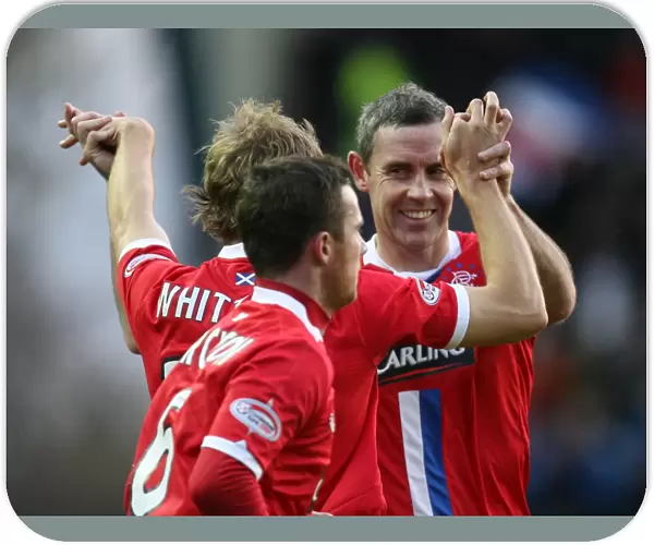 Rangers David Weir Celebrates Goal in 0-4 Victory over Kilmarnock (Clydesdale Bank Premier League)