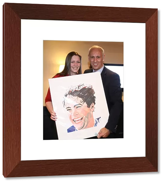 Mark Hateley Presents Fan with Charity Race Night Prize (Rangers Football Club, 2008)
