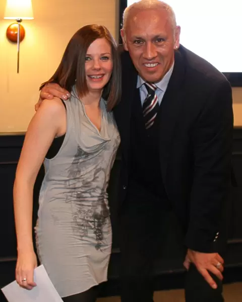 Mark Hateley Delights a Fan with Charity Race Night Prize at Rangers Football Club (2008)