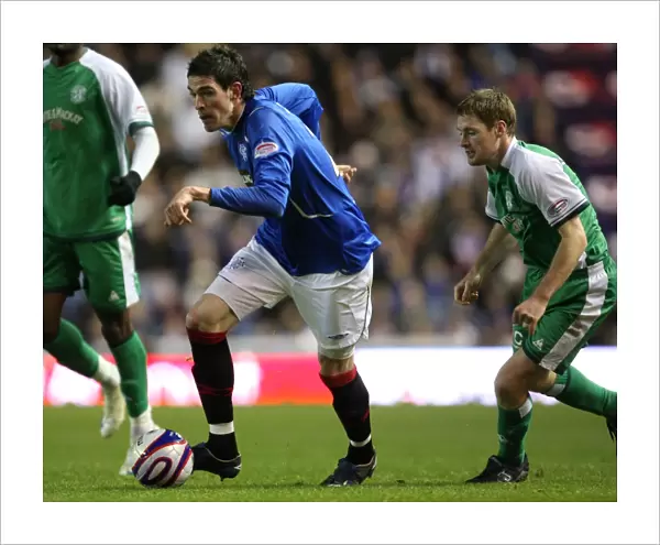 Kyle Lafferty Scores the Thrilling Winner for Rangers against Hibernian in the Clydesdale Bank Premier League at Ibrox