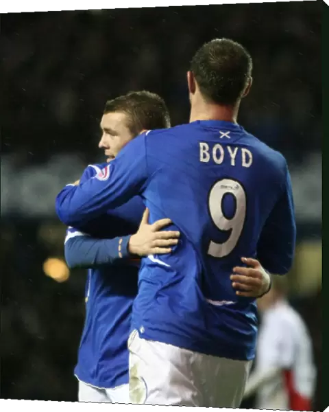 Rangers: John Fleck and Kris Boyd Celebrate Glory in 3-1 Victory over Falkirk (Clydesdale Bank Premier League)